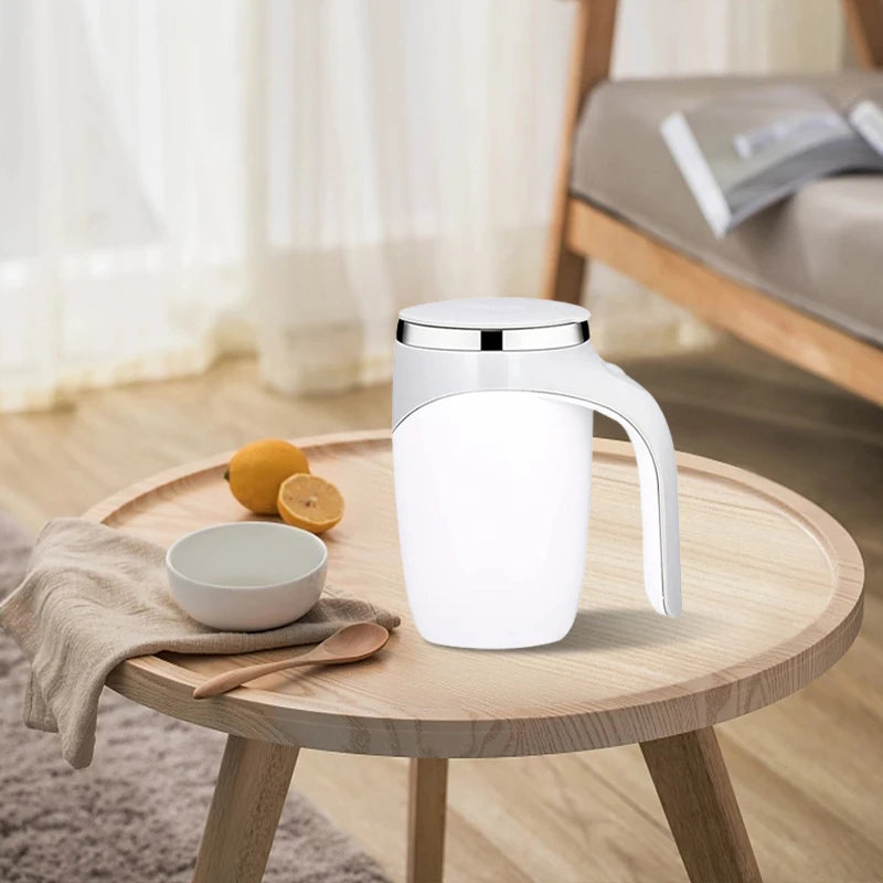 Taza mezcladora automática recargable de acero inoxidable