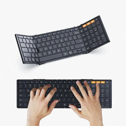 Teclado inalámbrico plegable con Bluetooth y teclado numérico